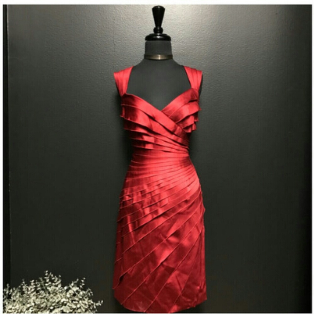 JONES NEW YORK Tone Red Layered Dress(Sz 12)